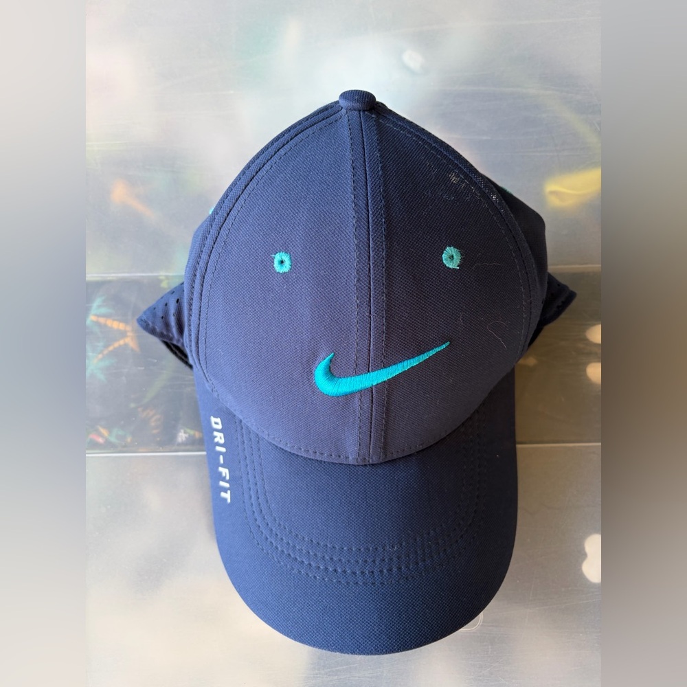 Nike Navy Blue Cap with Teal Logo